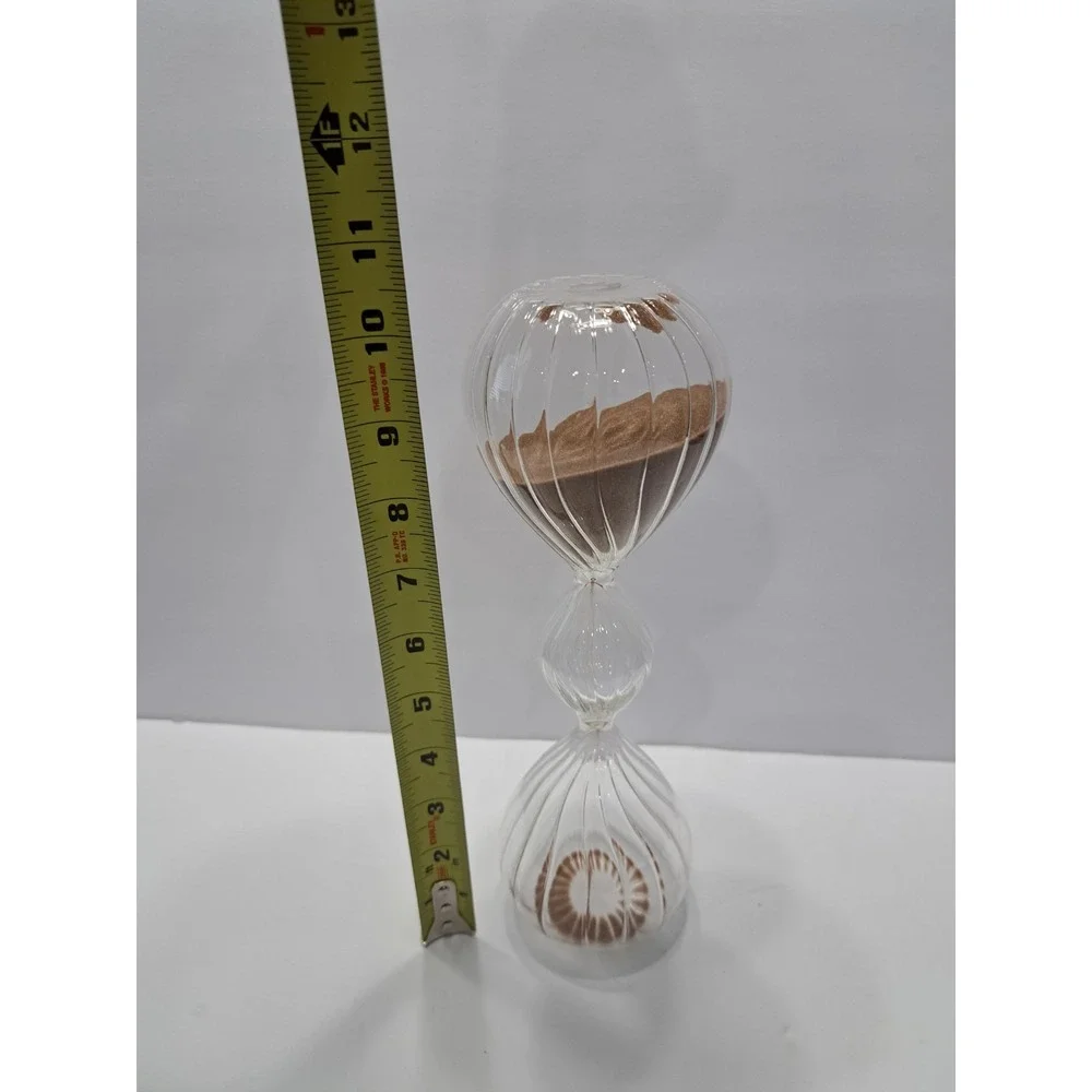 Hand blown Glass Sand Timer Desktop Clock Decor.‎